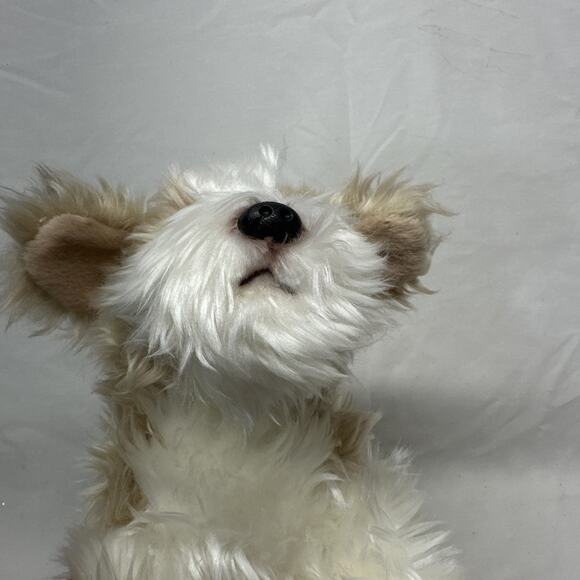 Demdaco Nat & Jules Brown White Dog Puppy 11" Plush Stuffed Baby Toy 2011 - Picture 6 of 10